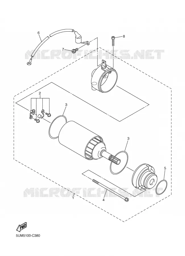 STARTER MOTOR Yamaha MOTO 250 2007 WRF  WR250FW
