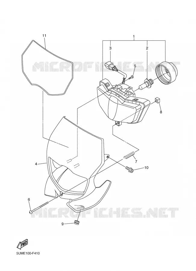 HEADLIGHT Yamaha MOTO 250 2007 WRF  WR250FW