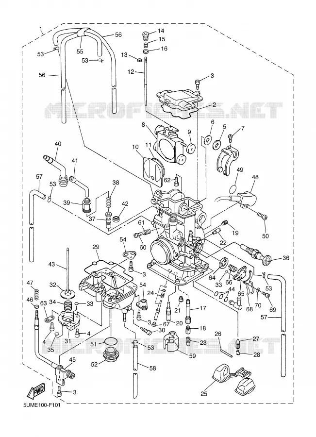 CARBURETOR Yamaha MOTO 250 2007 WRF  WR250FW
