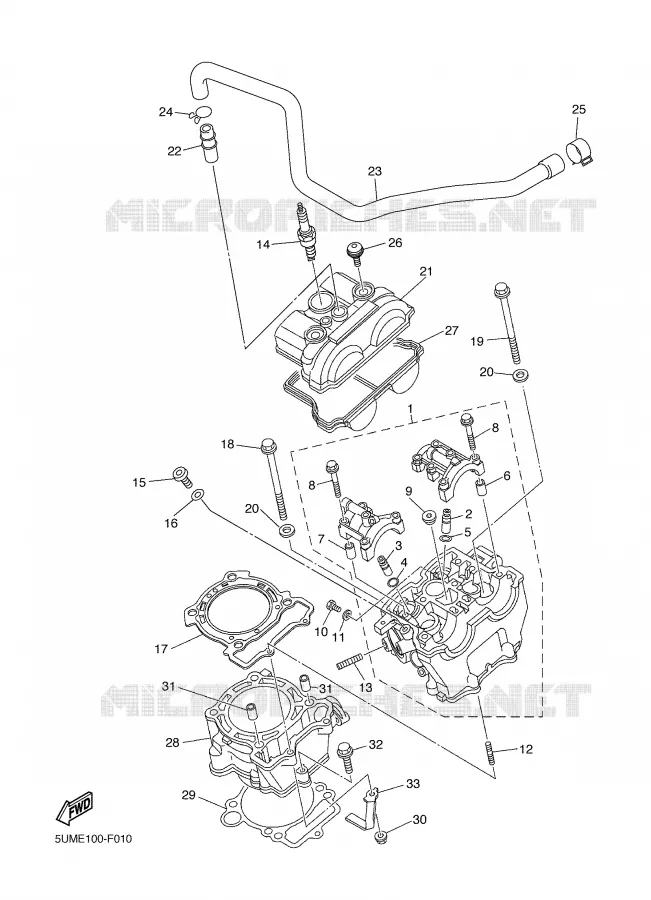 CYLINDER Yamaha MOTO 250 2007 WRF  WR250FW