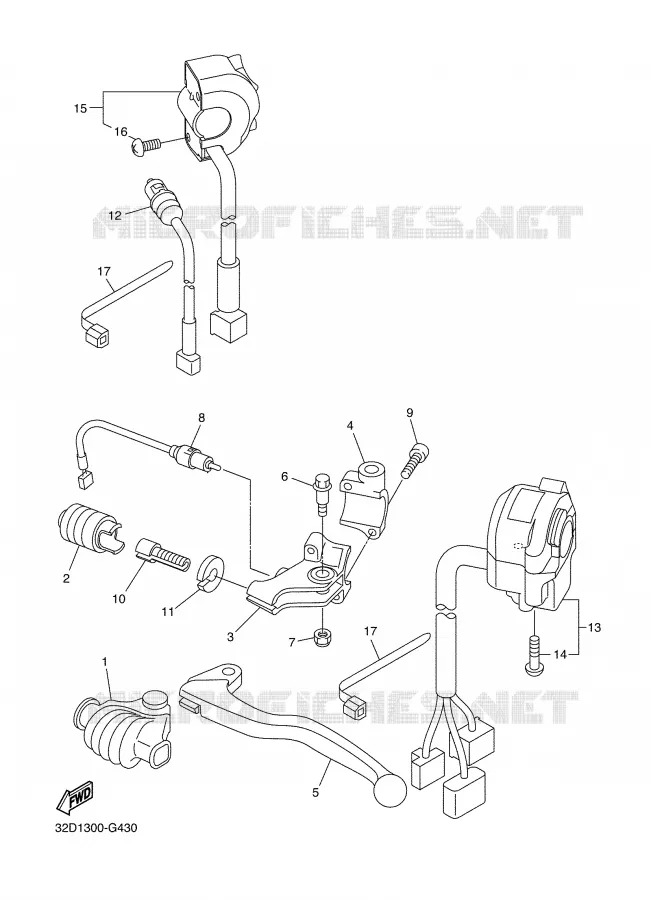 HANDLE SWITCH / LEVER Yamaha MOTO 250 2008 WRX  WR250X