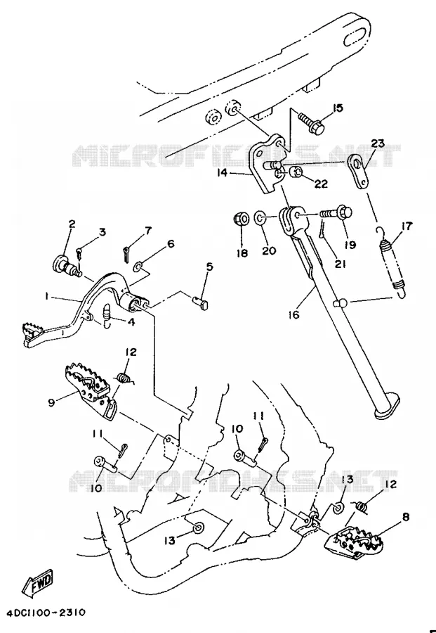 STAND / FOOTREST Yamaha MOTO 250 1995 WRZ  WR250Z