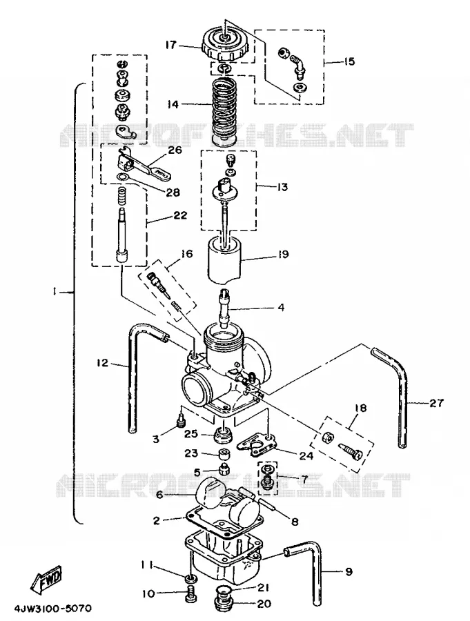 CARBURETOR Yamaha MOTO 250 1996 WRZ  WR250Z