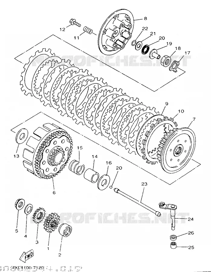 STARTER CLUTCH Yamaha MOTO 250 1997 WRZ  WR250Z