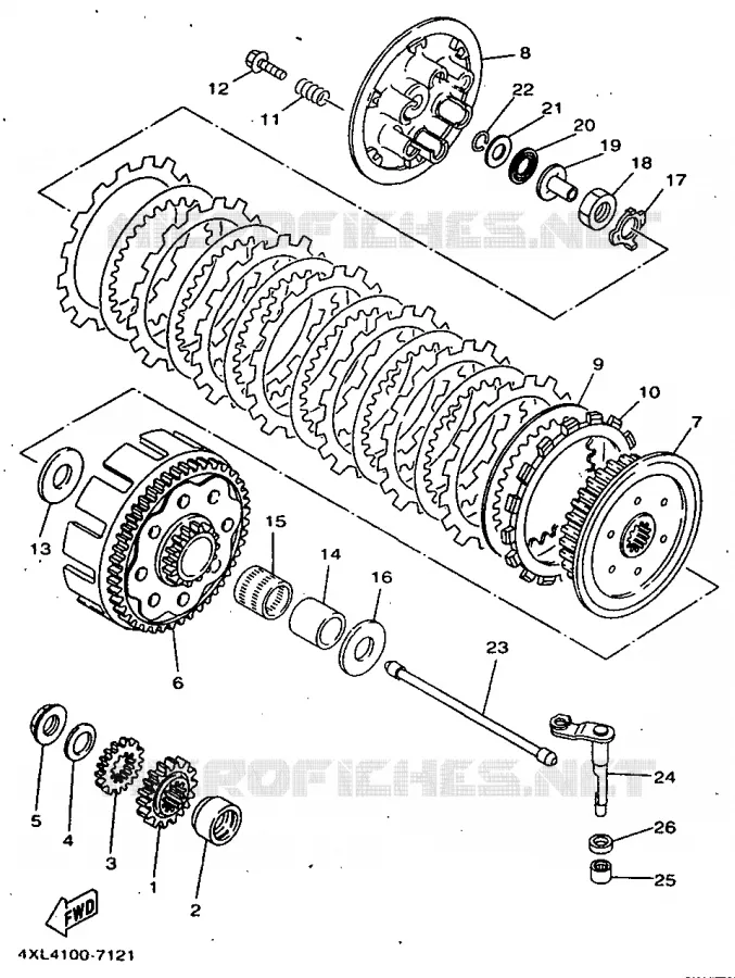 STARTER CLUTCH Yamaha MOTO 250 1998 WRZ  WR250Z