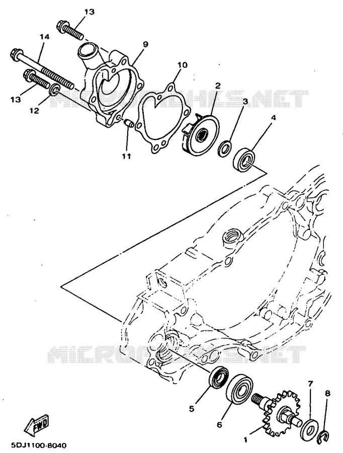 WATERPUMP Yamaha MOTO 250 1998 WRZ  WR250Z