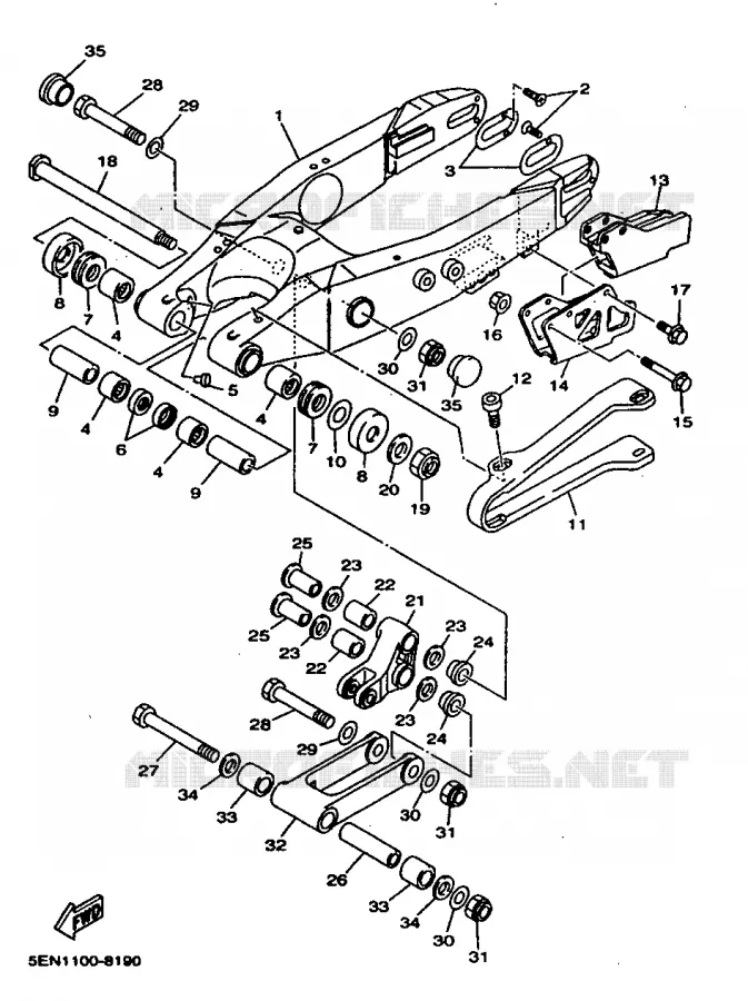 SWINGARM Yamaha MOTO 250 1998 WRZ  WR250Z