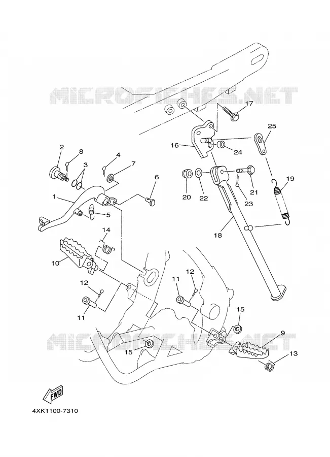 STAND / FOOTREST Yamaha MOTO 250 1998 WRZ  WR250ZK