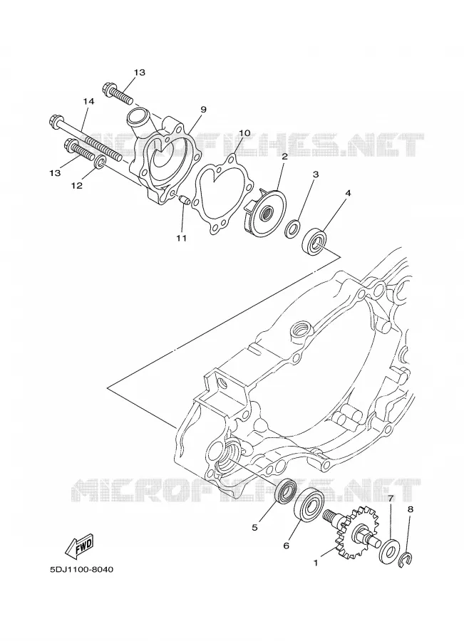 WATERPUMP / HOSES Yamaha MOTO 250 1998 WRZ  WR250ZK