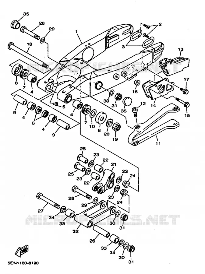 SWINGARM Yamaha MOTO 250 1998 WRZ  WR250ZK