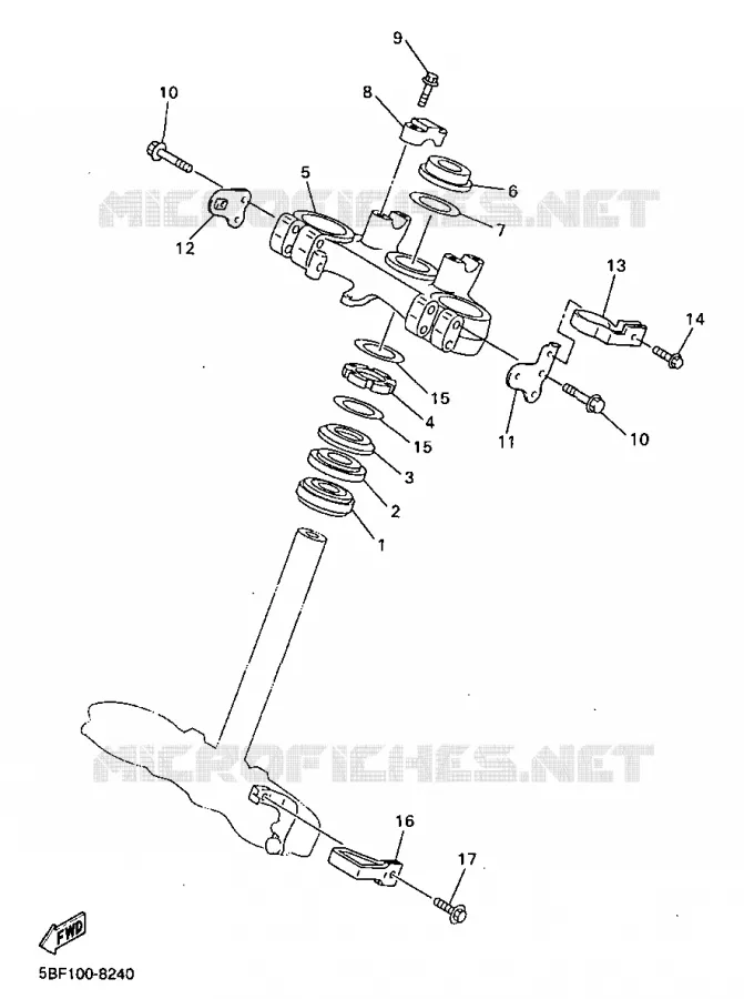 STEERING Yamaha MOTO 400 1998 WRF  WR400F