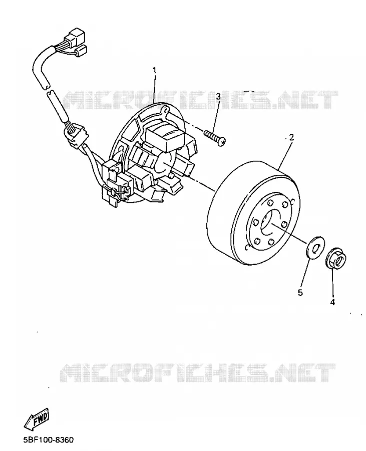 IGNITION Yamaha MOTO 400 1998 WRF  WR400F