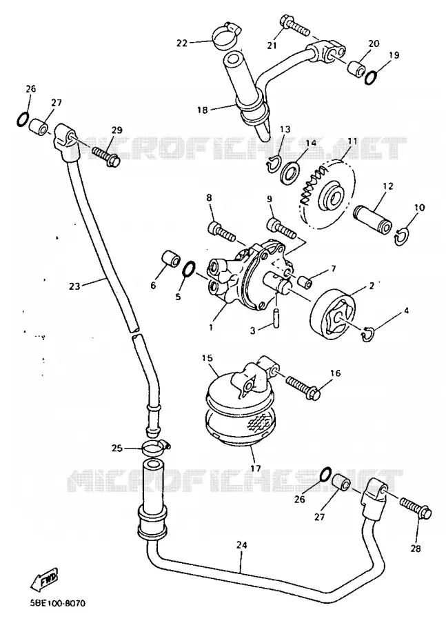 OIL PUMP Yamaha MOTO 400 1998 WRF  WR400F