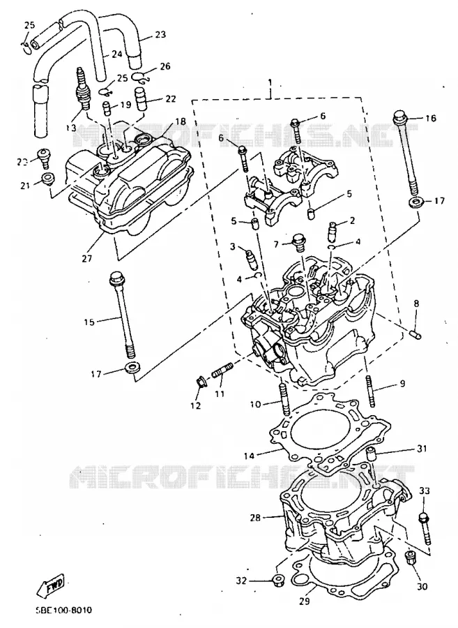 CYLINDER Yamaha MOTO 400 1998 WRF  WR400F