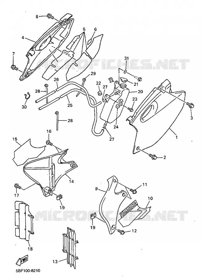 SIDE COVER Yamaha MOTO 400 1998 WRF  WR400F