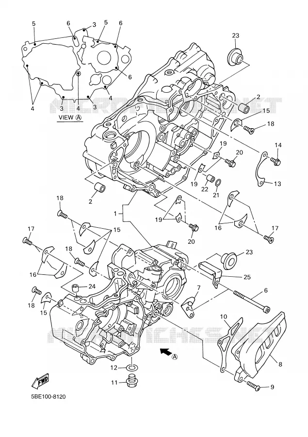 CRANKCASE Yamaha MOTO 400 1999 WRF  WR400F