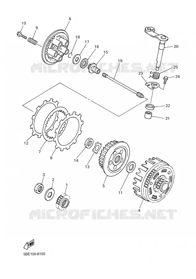 STARTER CLUTCH Yamaha MOTO 400 1999 WRF  WR400F