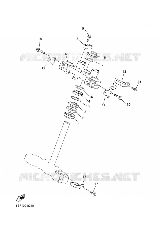STEERING Yamaha MOTO 400 1999 WRF  WR400F