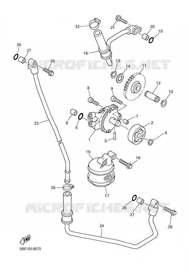 OIL PUMP Yamaha MOTO 400 1999 WRF  WR400F
