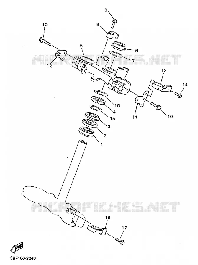STEERING Yamaha MOTO 400 1999 WRF  WR400F