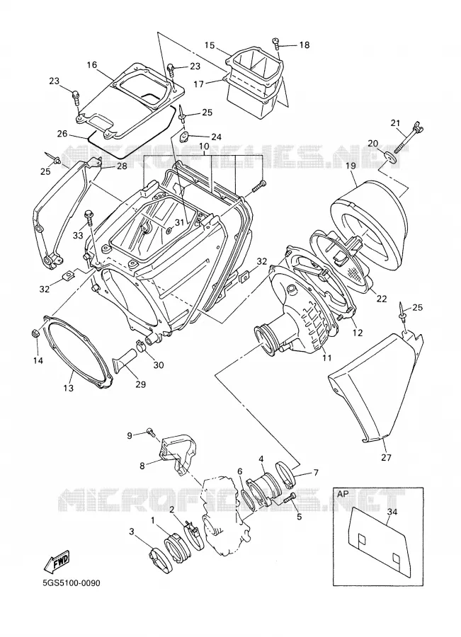 INTAKE Yamaha MOTO 400 2000 WRF  WR400F