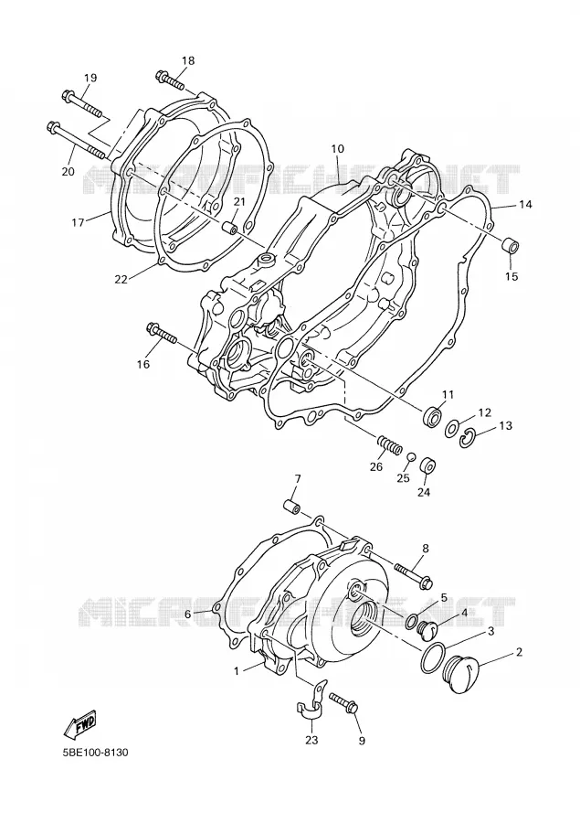COVER - ENGINE 1 Yamaha MOTO 400 2000 WRF  WR400F