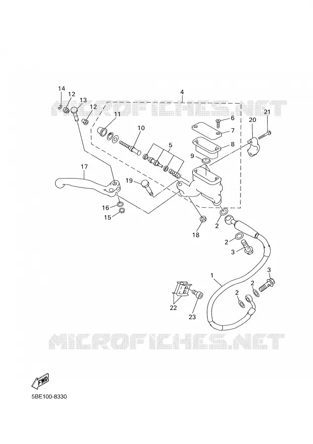 FRONT MASTER CYLINDER Yamaha MOTO 400 2000 WRF  WR400F