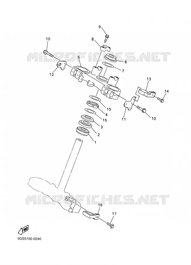 STEERING Yamaha MOTO 400 2000 WRF  WR400F