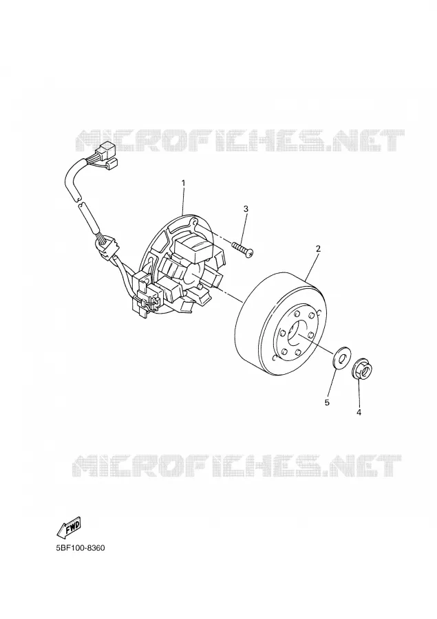 IGNITION Yamaha MOTO 400 2001 WRF  WR400F