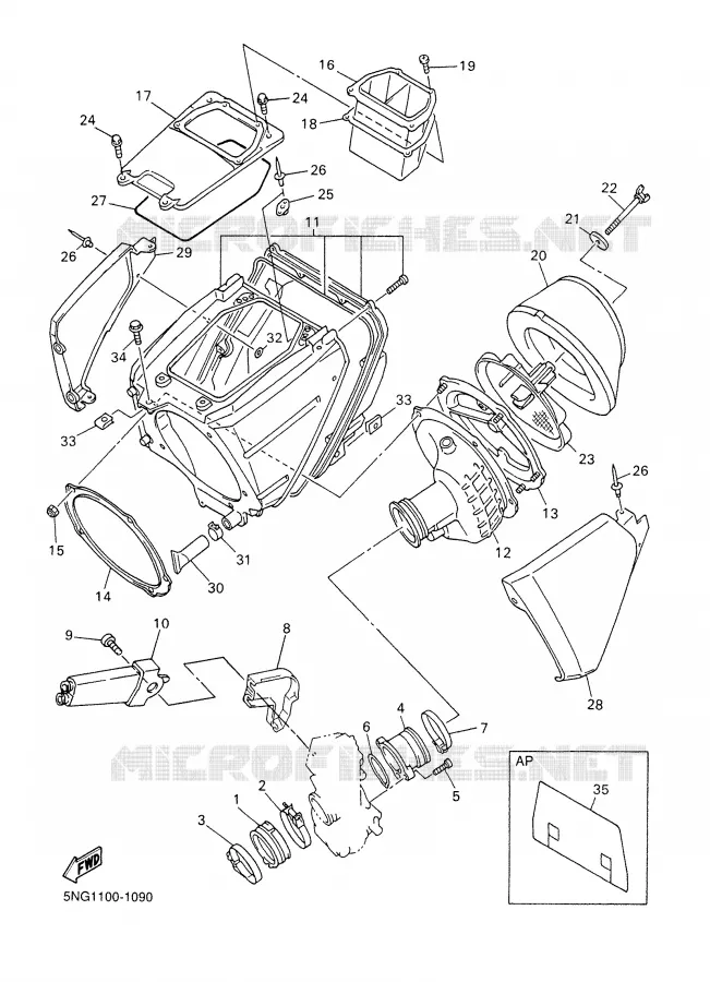 INTAKE Yamaha MOTO 400 2001 WRF  WR400F