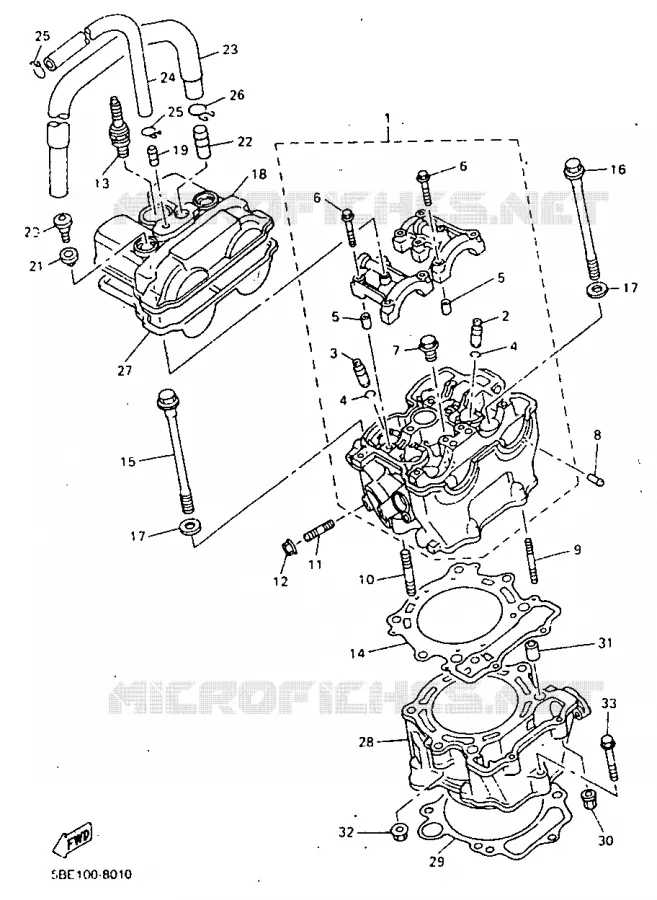 CYLINDER Yamaha MOTO 400 1999 WRF  WR400FL