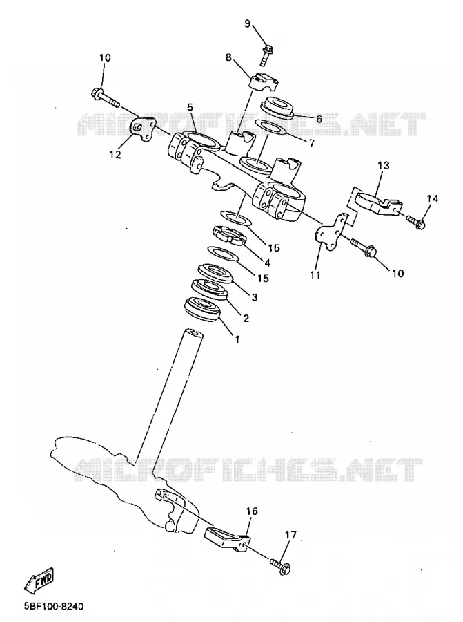 STEERING Yamaha MOTO 400 1999 WRF  WR400FL