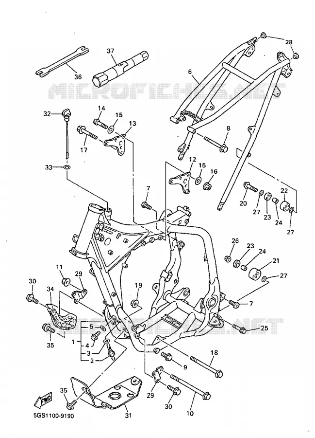 FRAME Yamaha MOTO 400 1999 WRF  WR400FL