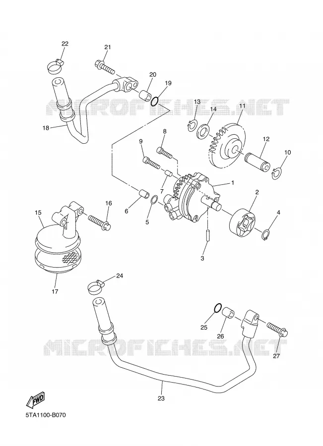 OIL PUMP Yamaha MOTO 450 2005 WRF  WR450F