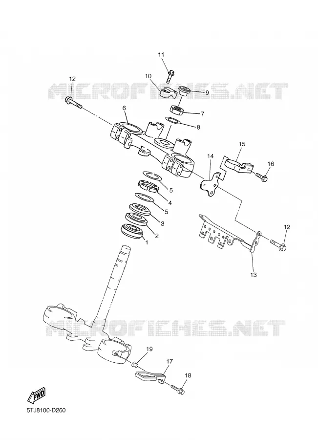 STEERING Yamaha MOTO 450 2005 WRF  WR450F