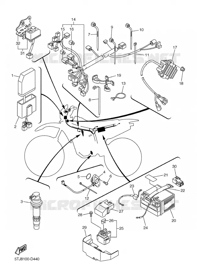 ELECTRICAL 1 Yamaha MOTO 450 2005 WRF  WR450F