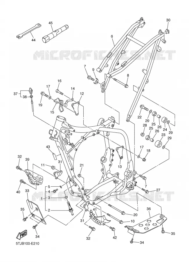 FRAME Yamaha MOTO 450 2006 WRF  WR450F