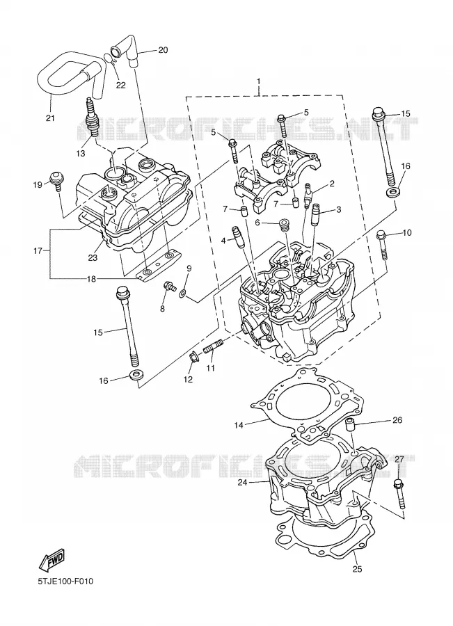 CYLINDER Yamaha MOTO 450 2007 WRF  WR450F