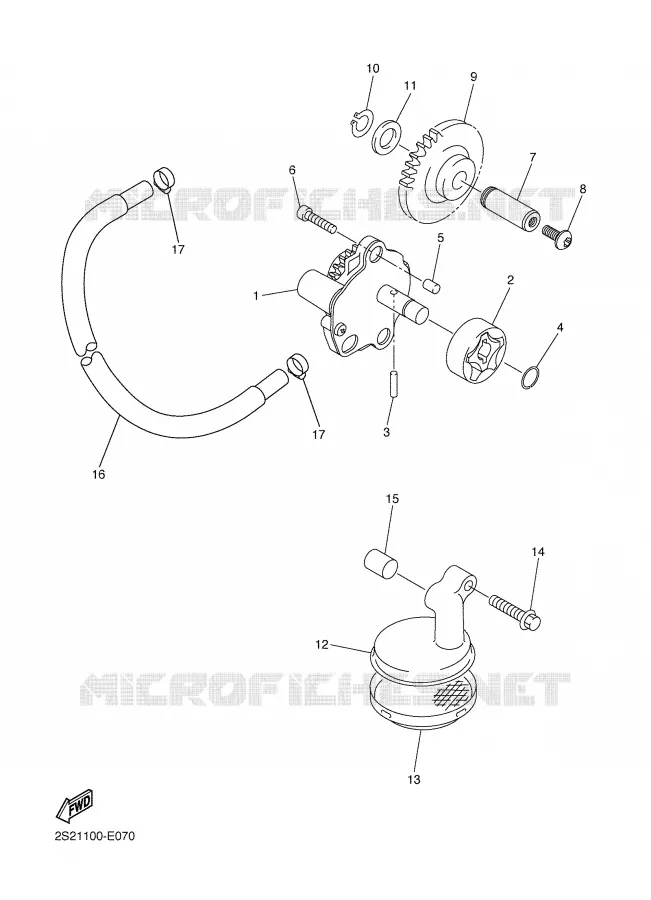 OIL PUMP Yamaha MOTO 450 2007 WRF  WR450F