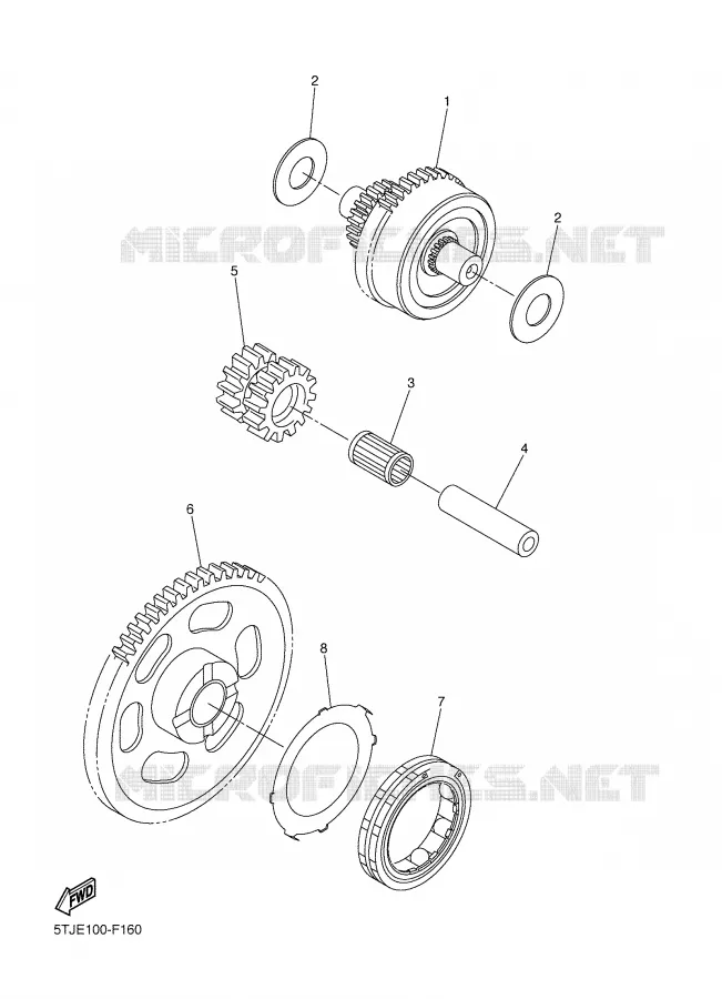 STARTER CLUTCH Yamaha MOTO 450 2008 WRF  WR450F