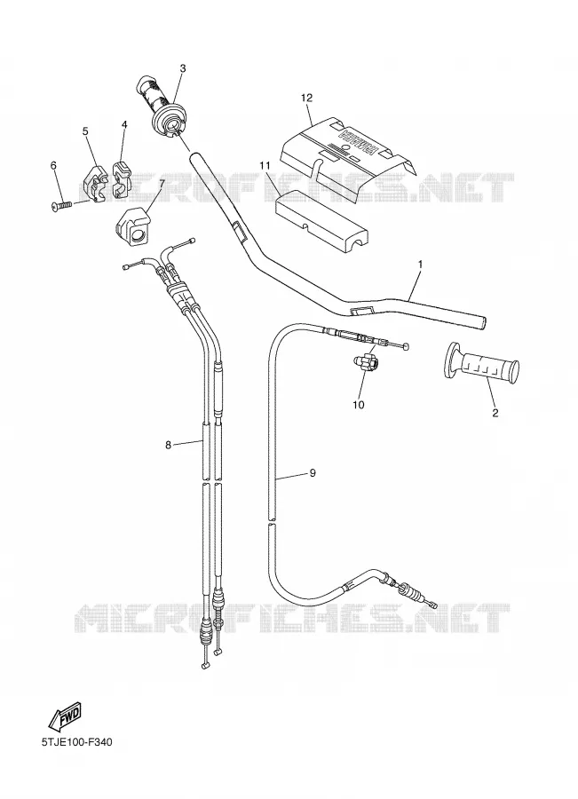 HANDLEBAR & CABLES Yamaha MOTO 450 2008 WRF  WR450F
