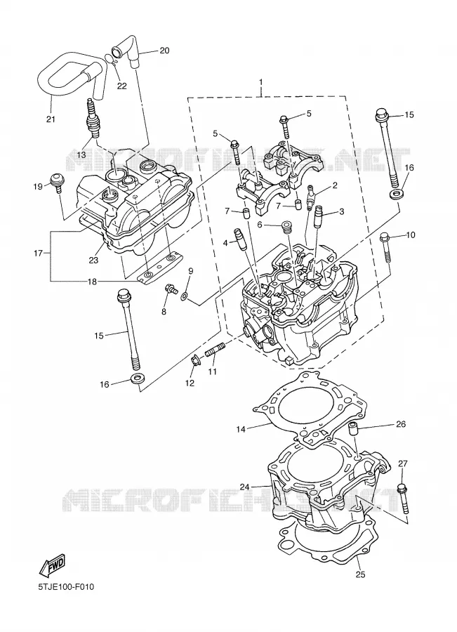 CYLINDER Yamaha MOTO 450 2009 WRF  WR450F