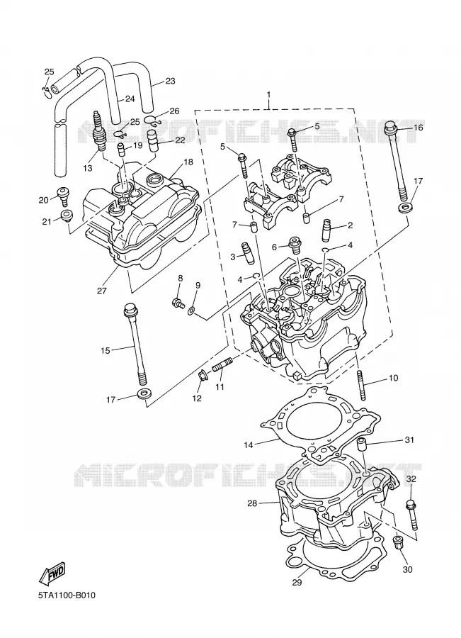 CYLINDER Yamaha MOTO 450 2003 WRF  WR450FR