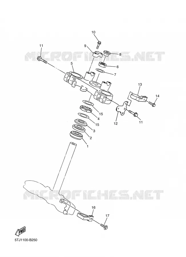 STEERING Yamaha MOTO 450 2003 WRF  WR450FR