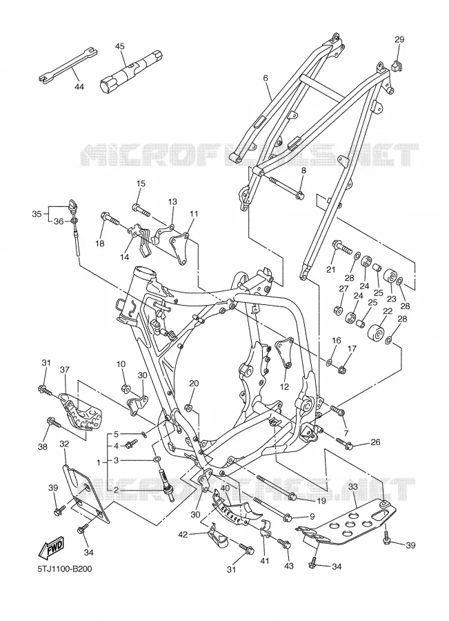 FRAME Yamaha MOTO 450 2003 WRF  WR450FR