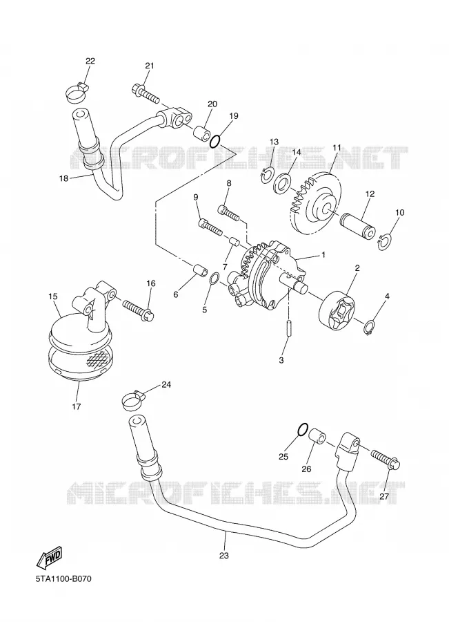 OIL PUMP Yamaha MOTO 450 2003 WRF  WR450FR