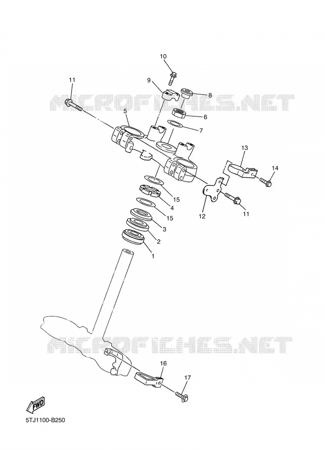 STEERING Yamaha MOTO 450 2003 WRF  WR450FR