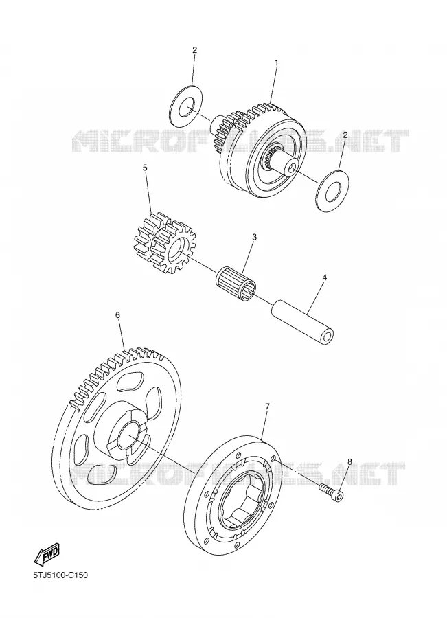 STARTER CLUTCH Yamaha MOTO 450 2004 WRF  WR450FS