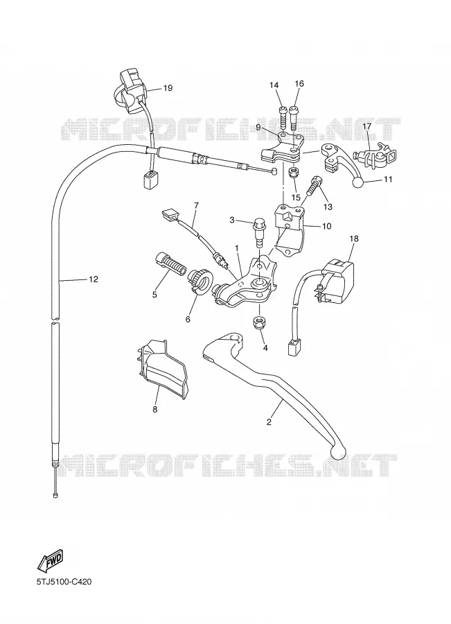HANDLE SWITCH / LEVER Yamaha MOTO 450 2005 WRF  WR450FT