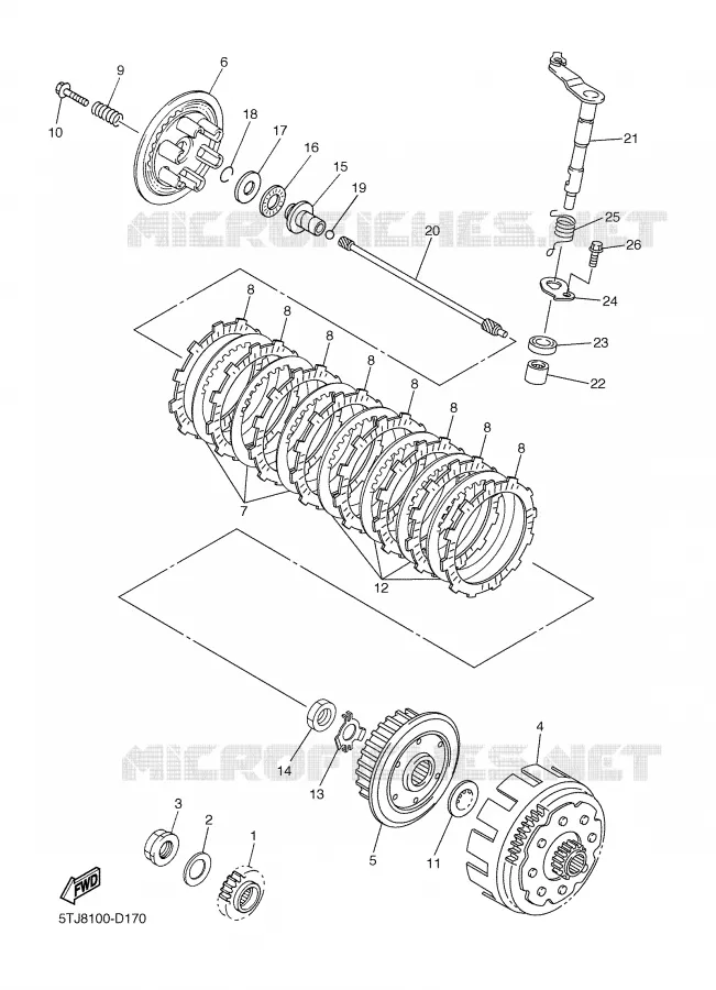 STARTER CLUTCH Yamaha MOTO 450 2006 WRF  WR450FV